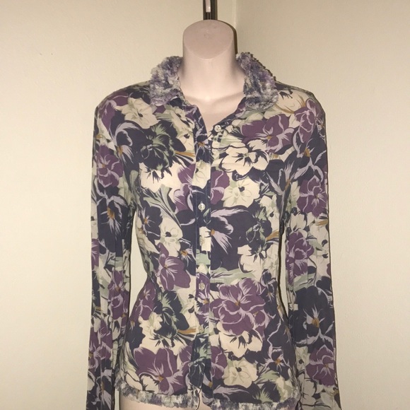 Odille Anthropologie floral button down blouse - Picture 12 of 14